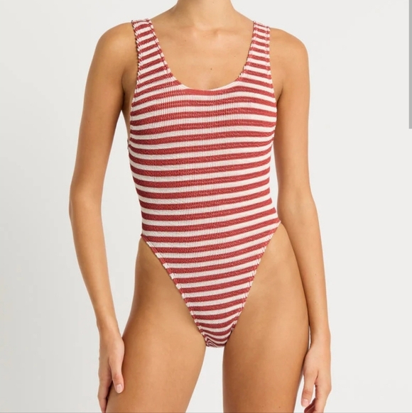 New Bond-Eye Maxam Rooibos Stripe One Piece Swimsuit One Size NWT - Picture 2 of 11